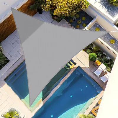 Outdoor Patio Sunshade Sail, Avtomobil yan çətirləri - gray-iron-not-included-by-default-333m
