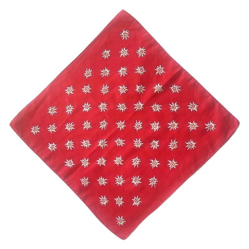 In stock 28g cotton headscarf outdoor cycling multifunctional bandana Italian Daisy square scarf factory direct sales