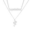 Universal fashionable necklace stainless steel with letters