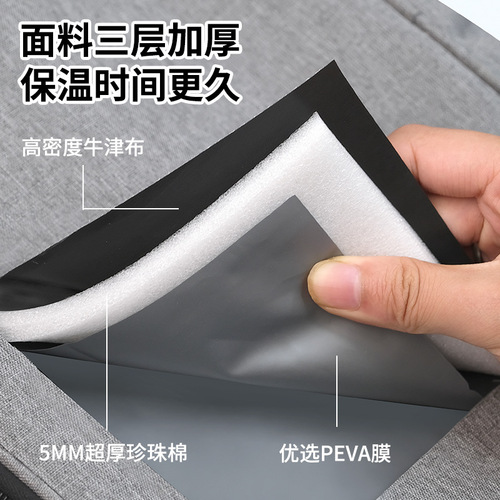 Amazon thickened large-capacity portable picnic bag PEVA outdoor car ice bag waterproof shoulder crossbody insulation bag