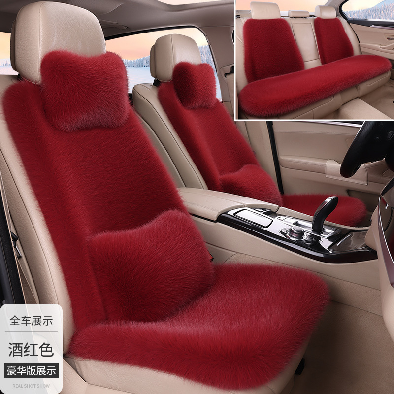 車のぬいぐるみ座布団は冬にキツネのぬいぐるみ座布団を厚くして保温する7セットの汎用車内シートカバー|undefined