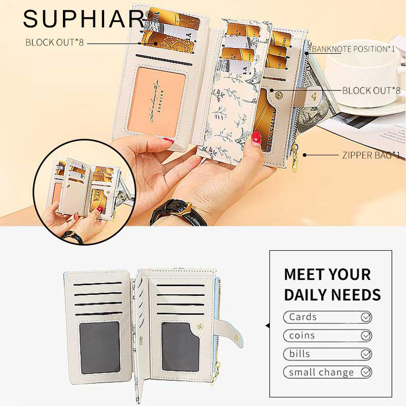 Promoción de tres capas de cremallera bolsa de cambio pu multi tarjeta bolsa de tarjeta en una gran capacidad de billetera larga personalizada