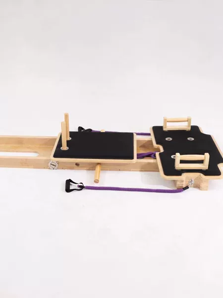 Wooden Foot Pedal Fitness Resistance Band Non-Slip Exercise Board for Strength Training Stretching Pilates Bed