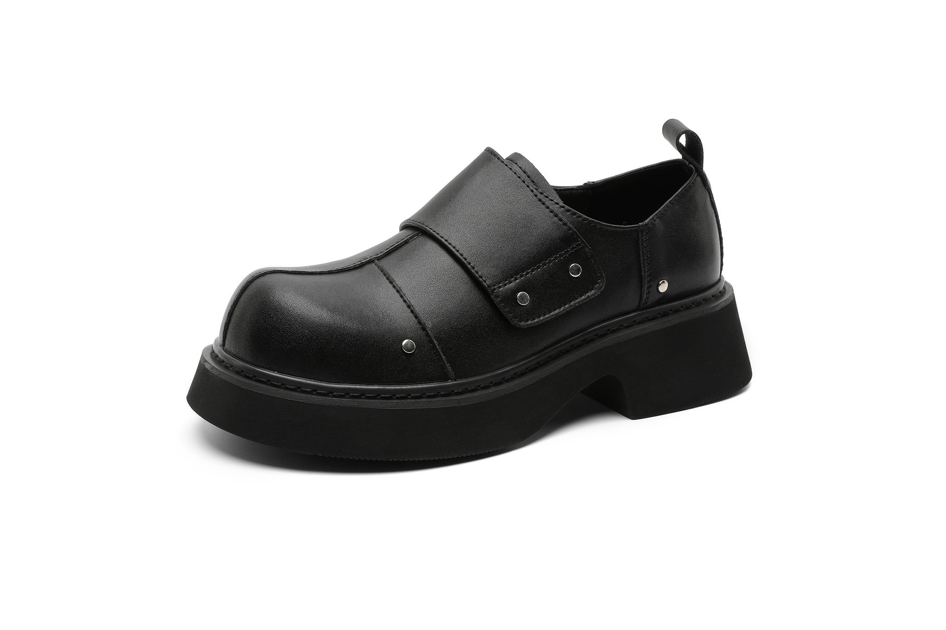 ShoeVault Printemps 2025 Nouvelle Niche Derby à semelle épaisse rehaussante pour hommes avec design surélevé, bout large, style business tendance pour hommes_voghion.com