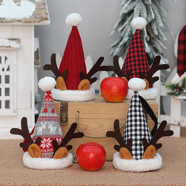 Navidad creativa nueva tela de punto Navidad manzana bolsa de dulces bolsa de Navidad Eve cremallera bolsa de regalo