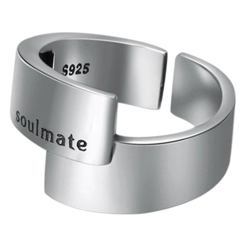 レトロなアルファベットの指輪の組み合わせins韓東大門ヒップホップはs 925銀の英語の指輪の対外貿易の卸売りをめっきします。