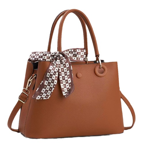 Fashionable Lady Handbag  New Korean Version Large Capacity Simple and Versatile Elegant Single Shoulder Silk Scarf Crossbody Bag