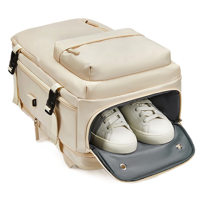 Mochila de gran capacidad Bolsa de ordenador de negocios para mujeres Bolsa de equipaje de corta distancia Bolsa de estudiante de escuela secundaria Mochila de separación húmeda y seca