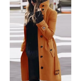 A 28939 Single Row Multi Button Wool Coat ���ë�ش���