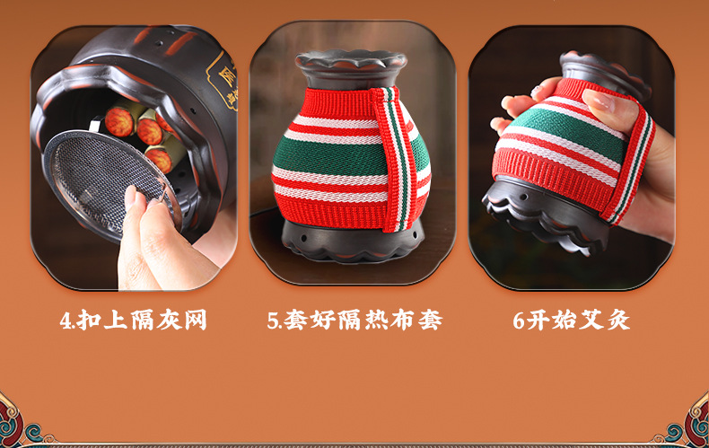 Bian Stone Fire Dragon Cupping Jar Moxibustion Massage Tool for Body Meridian Gua Sha Wellness preparation