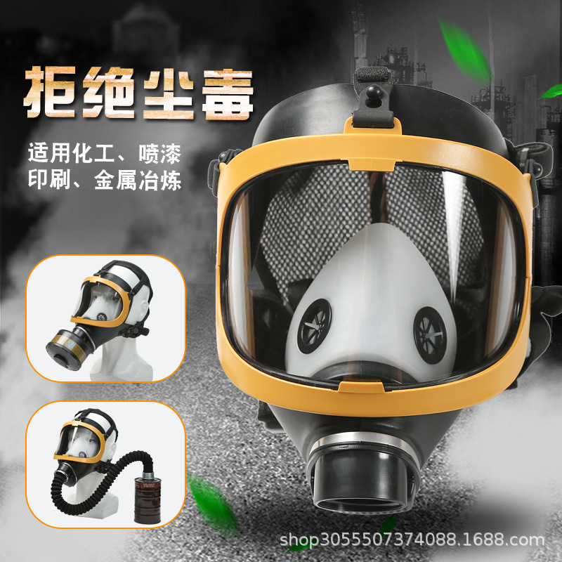 防毒面具喷漆农药化工工业防甲醛粉尘全面具防甲醛胶消防军全面罩