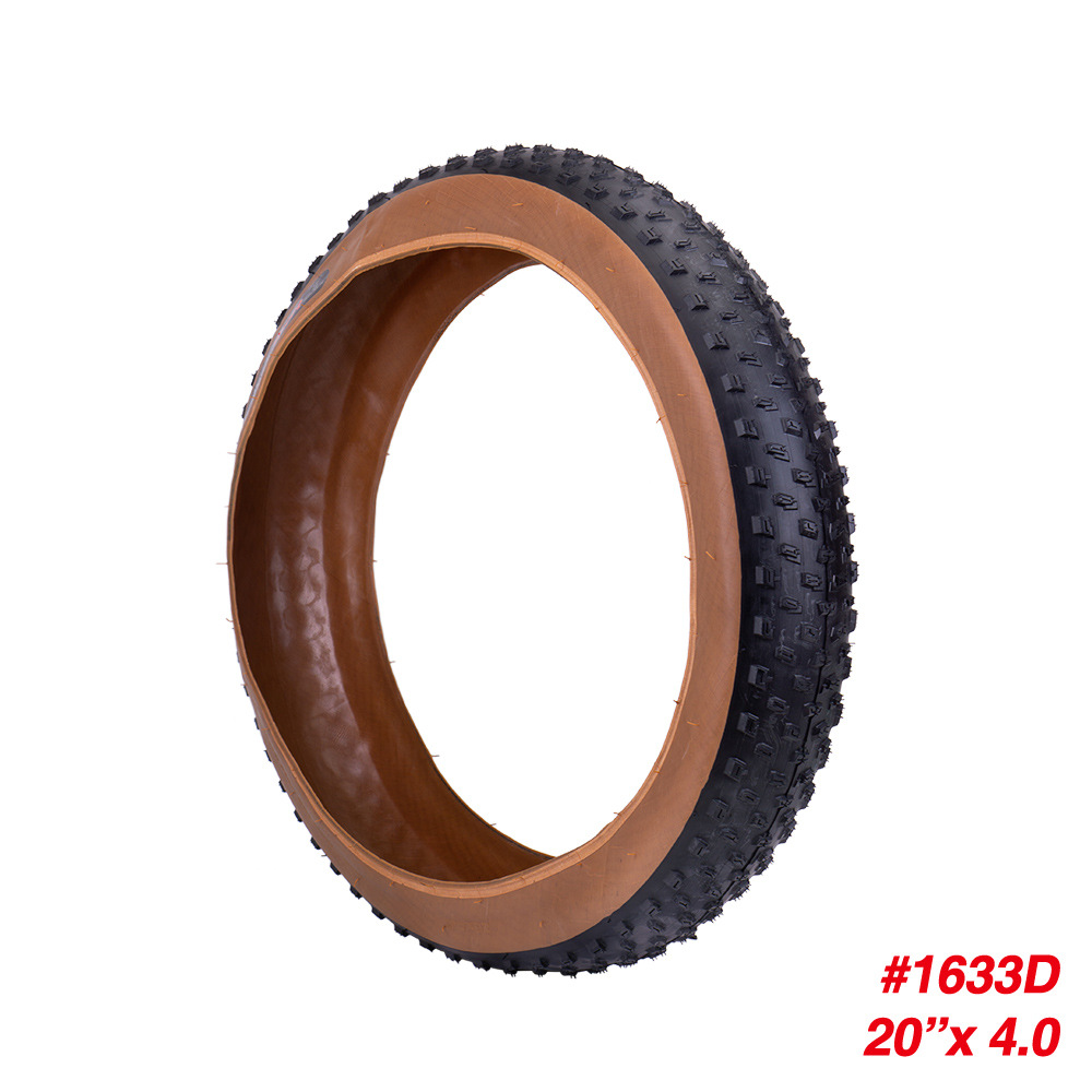 ZTTO Snow ATV Neumático 20 pulgadas 26 pulgadas 3.0/4.0 retro borde de piel marrón 60TPI neumático antideslizante y resistente al desgaste image 12