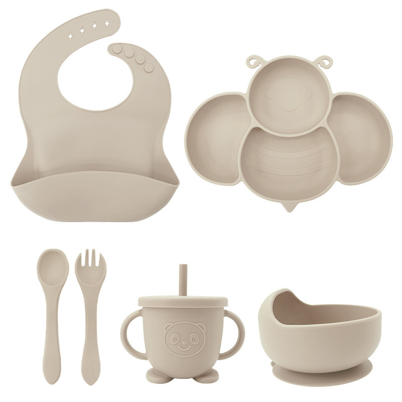 Bee Baby Plate Plate División Plate Baby Chuck Plate Plate Pla