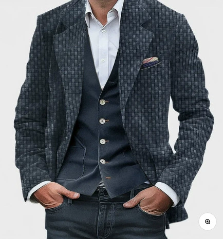 Spring suit for leisure, jacket English style, plus size