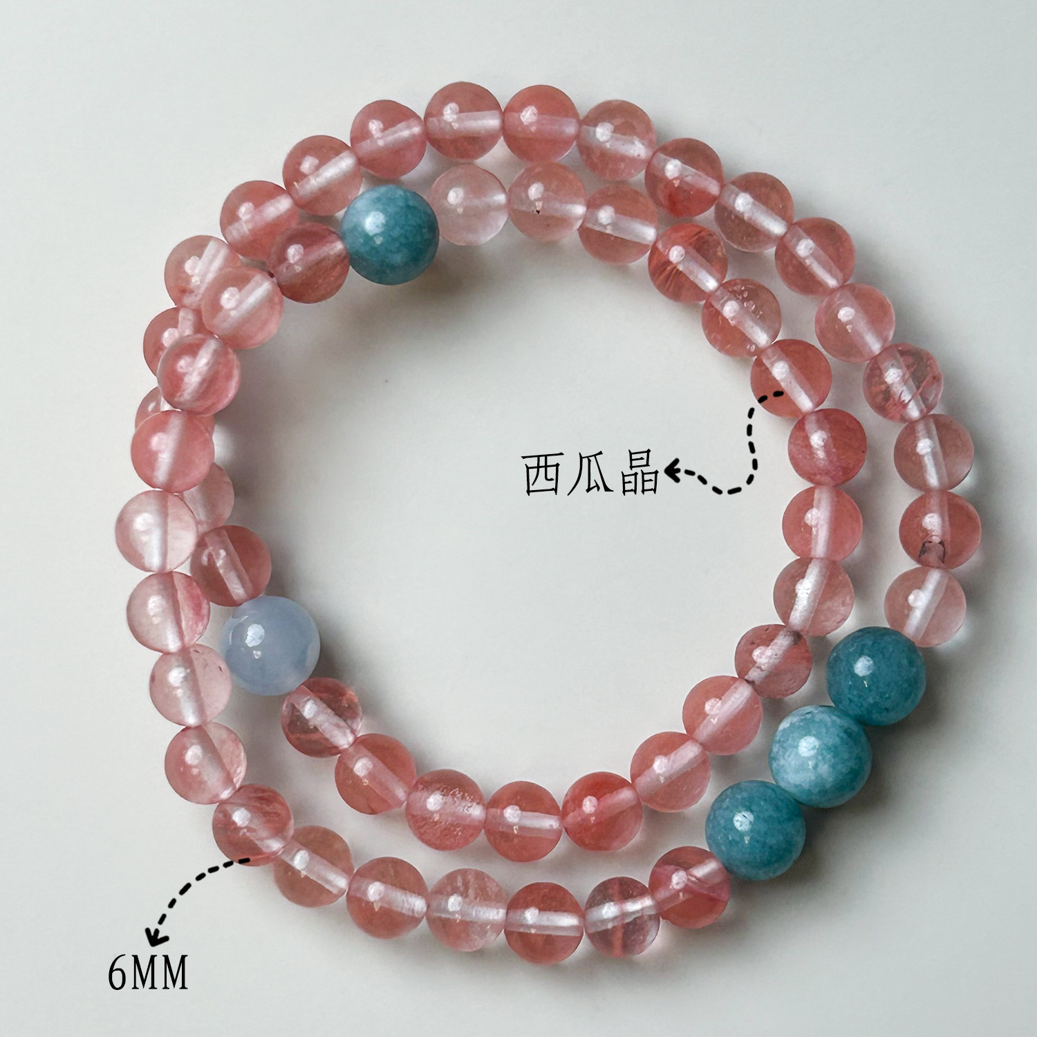 수박 크리스탈 더블서클 (6mm)