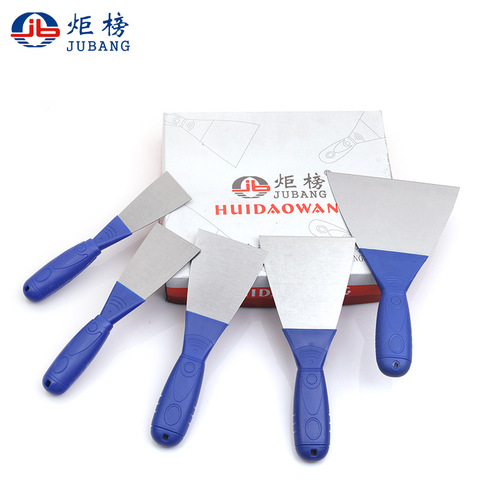 Gucratch Wang Scraper and Putty Knife Factory Direct Sale Juba New Anti-Slip Thick High-Carbon Steel Joint Compound Knife