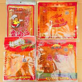 周氏香油条林妹妹麻辣片香飘飘鸡蛋片爆鸡皮辣条素食包邮湖南特产
