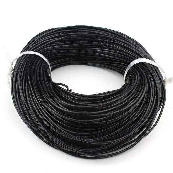 Cowhide Rope, Genuine Leather, First-Layer Leather Round Rope, Flat Rope, Original Color DIY Handmade Leather Art Material, Bracelet Jewelry Accessories