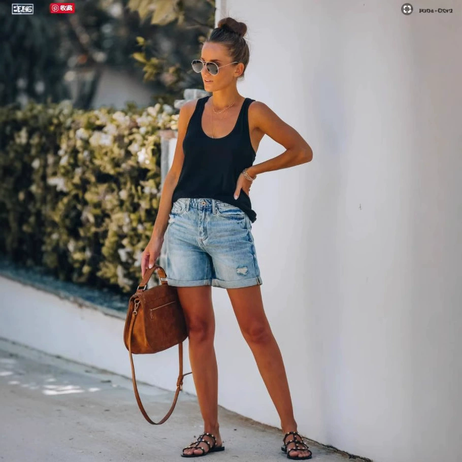 AliExpress wish Amazon Горячие модные шорты женские европейские и американские иностранные торговые дамы джинсовые шорты на месте