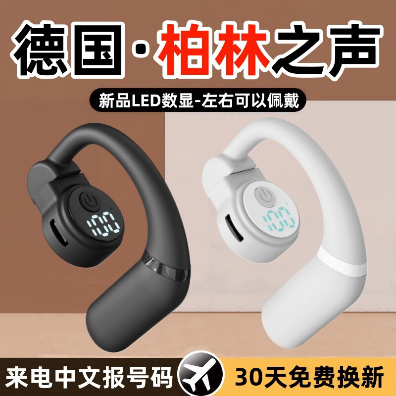 The new non-ear wireless bluetooth headset 5.4 core quad-core bass quality long endurance left and right rotation universal
