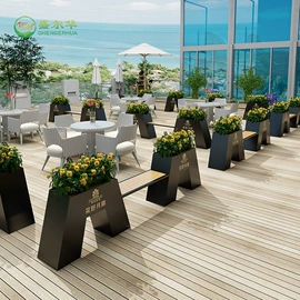 景观雕塑;排椅、等候椅;花盆容器