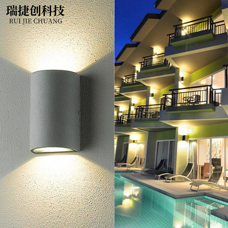 壁灯户外方形现代简约阳台走廊过道室外墙壁庭院灯创意定制