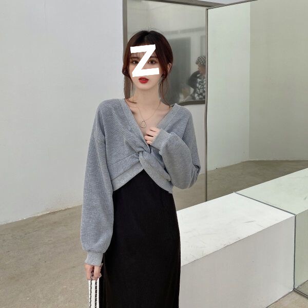 哺乳期套装裙两件套春秋款喂奶衣服外出母乳显瘦背带卫衣连衣裙子|undefined