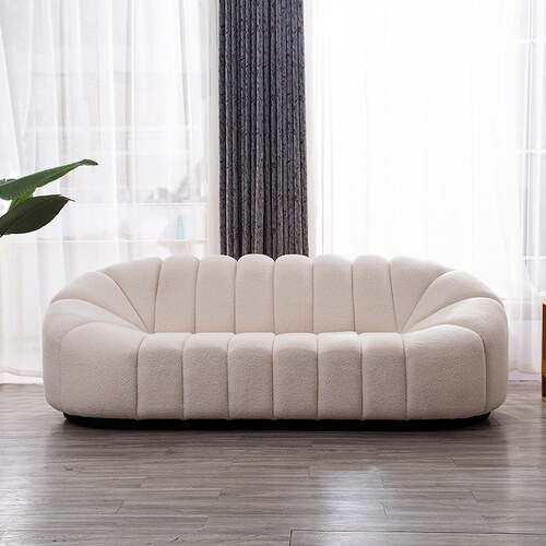 Nordic minimalist modern pumpkin-shaped sofa fabric combination for three people small apartment living room villa hotel