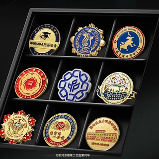 金属徽章定制五角星珐琅烤漆徽章定制动漫企业logo校徽章定制厂家