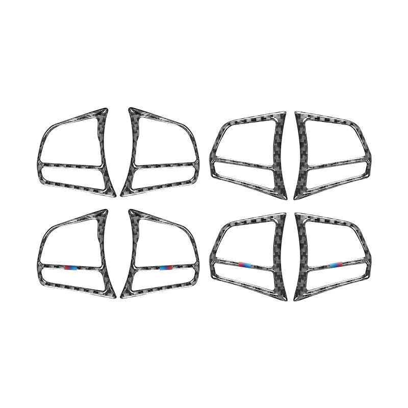 Adecuado para BMW nuevo Serie 3 F30 4 serie F36 volante botón Marco fibra de carbono interior modificación pegatinas