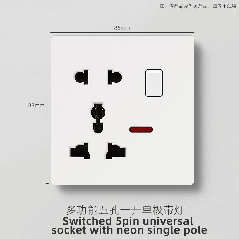 British standard one opening has five holes