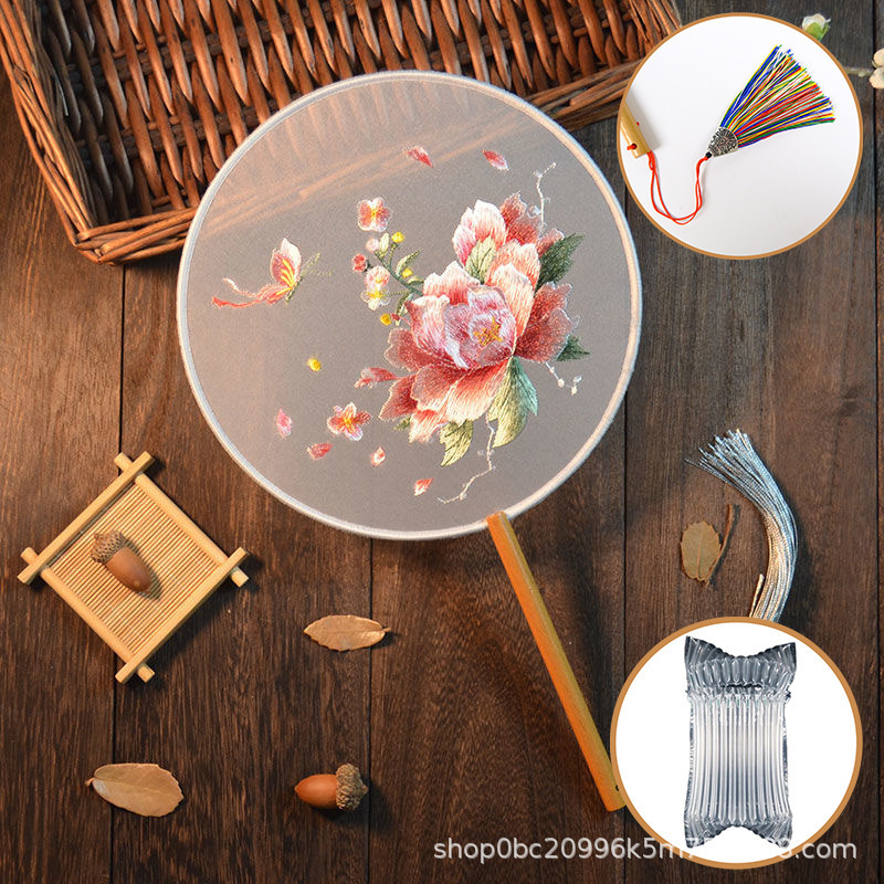 両面刺繍古風円扇刺繍団扇漢服専用蘇刺繍ダンス扇工場卸売り|undefined