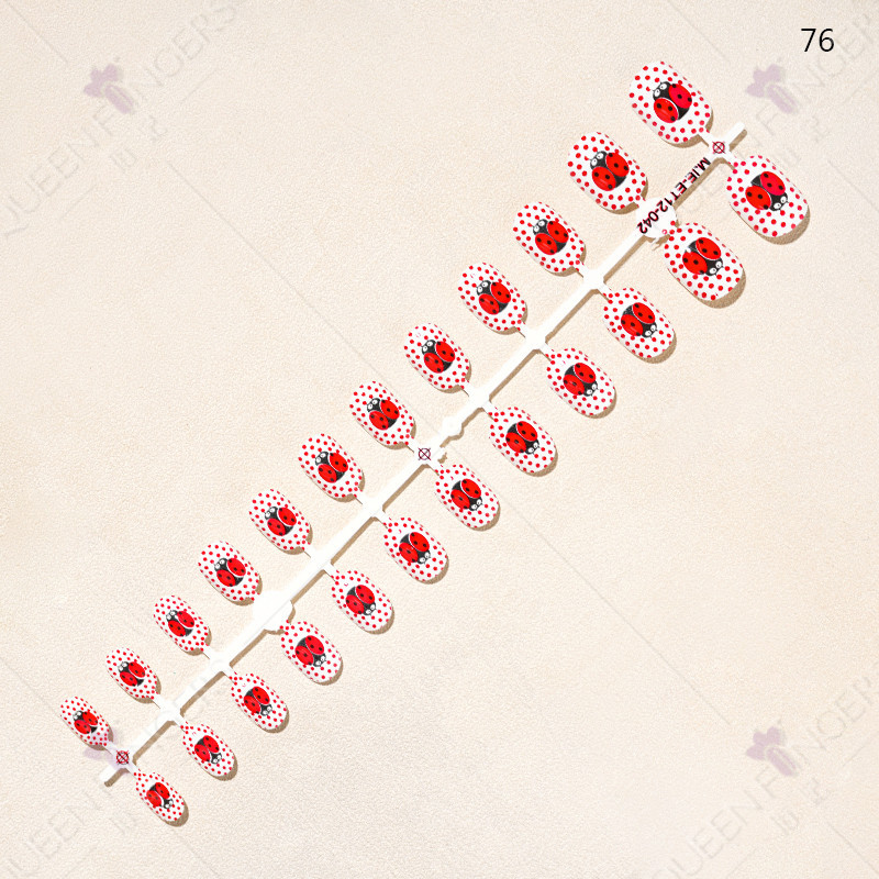 Nuevo manicure 24 piezas de banda de desgaste de uñas productos terminados manicure niños parches manicure productos terminados manicure