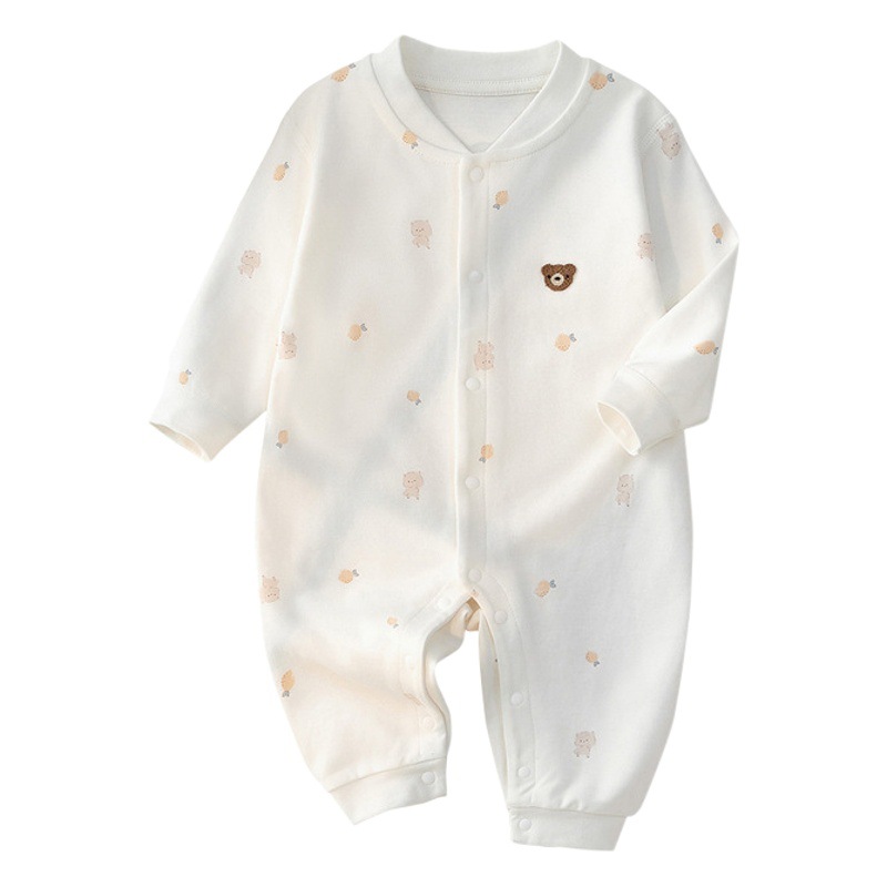 Ropa de bebé primavera y otoño sin hueso mameluco Luna Llena hombres y mujeres bebé mono pijamas lindo mameluco primavera ropa para el hogar