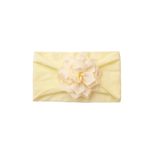 New European and American Flower Soft Baby Headband, Cute and Comfortable Solid Color Infant Skullcap Bandana, Children's Accessory