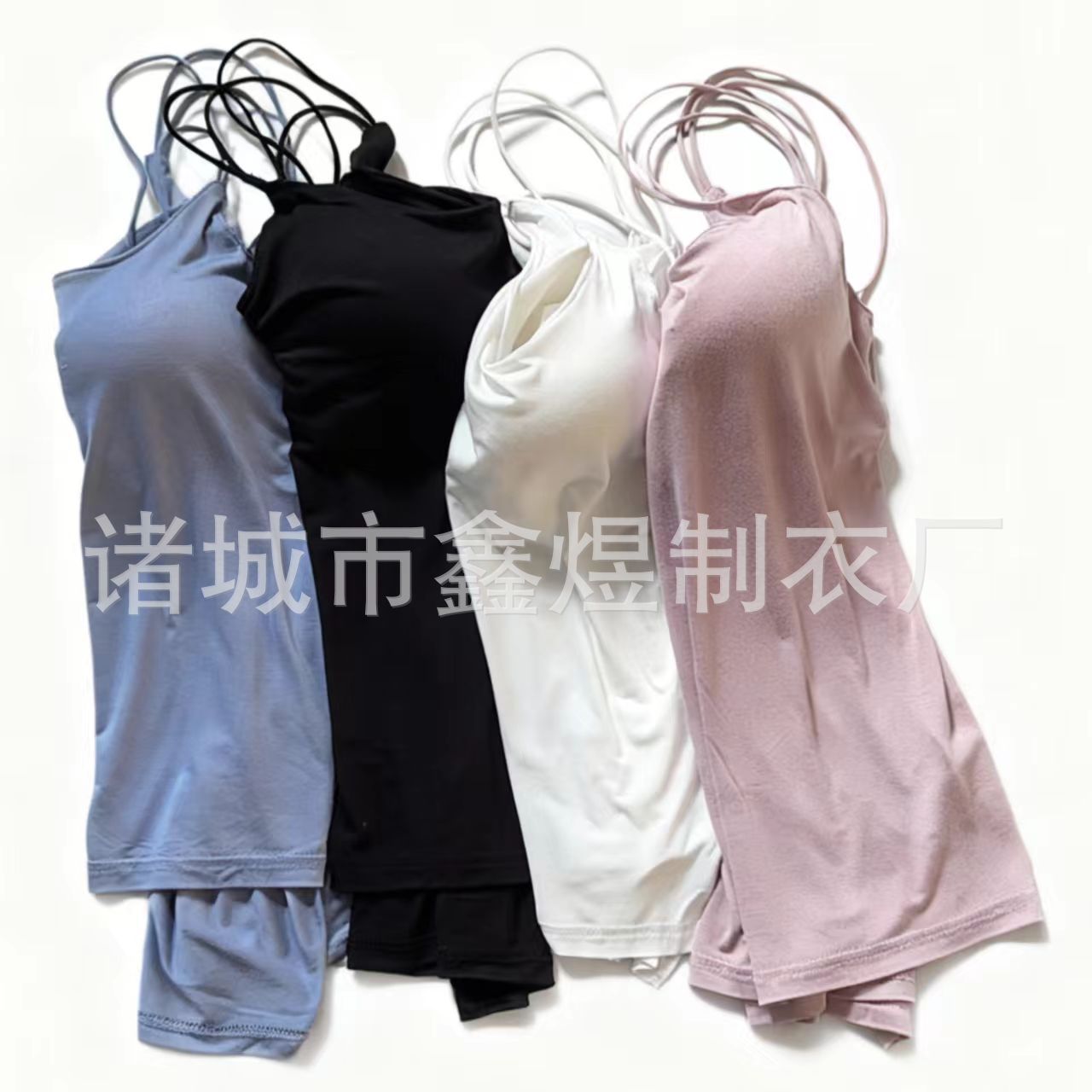 Women's Modal Diagonal Double Shoulder Strap No Steel Ring Chest Pad Yoga Bottoming Home Clothes