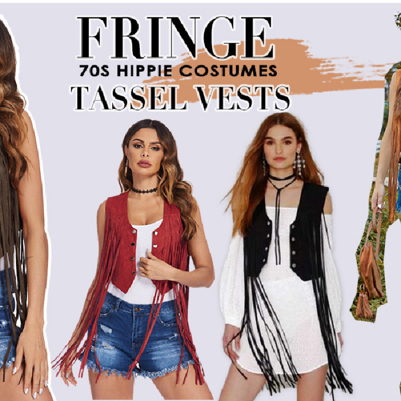 Cross-Border 60S Trendyy Hip-Hop Retro Style Spring and Summer Casual and Comfortable Long Tassel Multi-Color Short Women's Vest