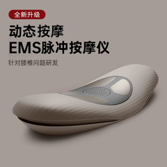 跨境腰椎按摩器腰部按摩器手控电动振动热敷气囊顶腰椎牵引仪靠垫