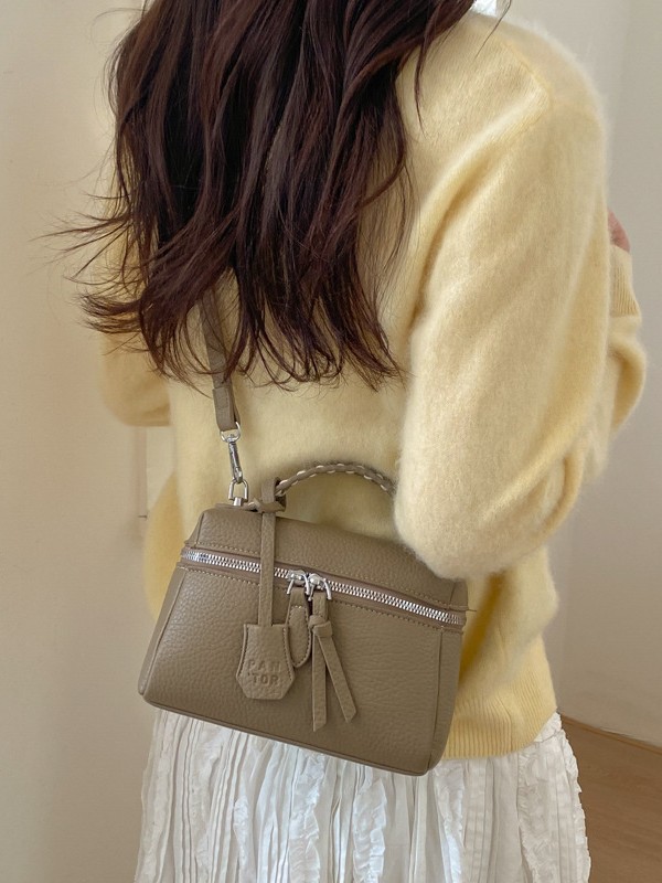 Nicho Zhong bolso de mano mujer 2026 nueva textura litchi bolso pequeño estilo coreano de alto rendimiento de hombro bolso de almuerzo image 1
