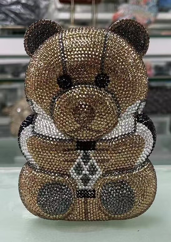 Bolsa de cena de diamantes hecha a mano transfronteriza, bolsa de mano de diamantes, fábrica de sirena Daiwei, orden de bolsa de embrague