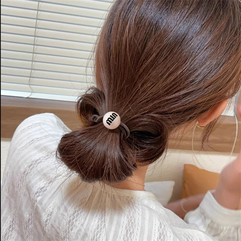 Anillo de cabello de banda de goma de perla de alta calidad de alta elasticidad de cabello de cabello de cabello de cabello de cola de caballo duradero