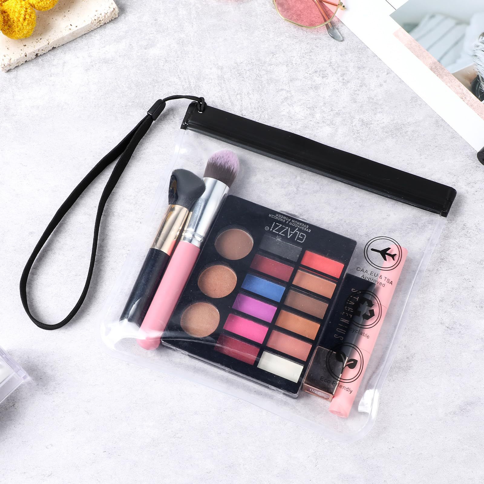 Fabricante transparente EVA bolsa de cremallera de plástico de alta frecuencia EVA bolsa de almacenamiento de cosméticos de higiene EVA bolsa de sello