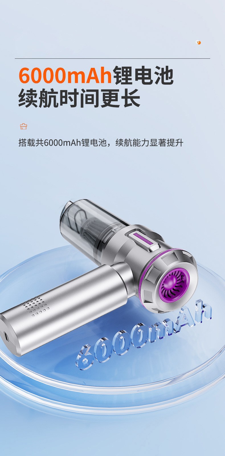 Car vacuum cleaner, small size, high suction power, portable for home and car use, dual-purpose handheld car air blower, wholesale