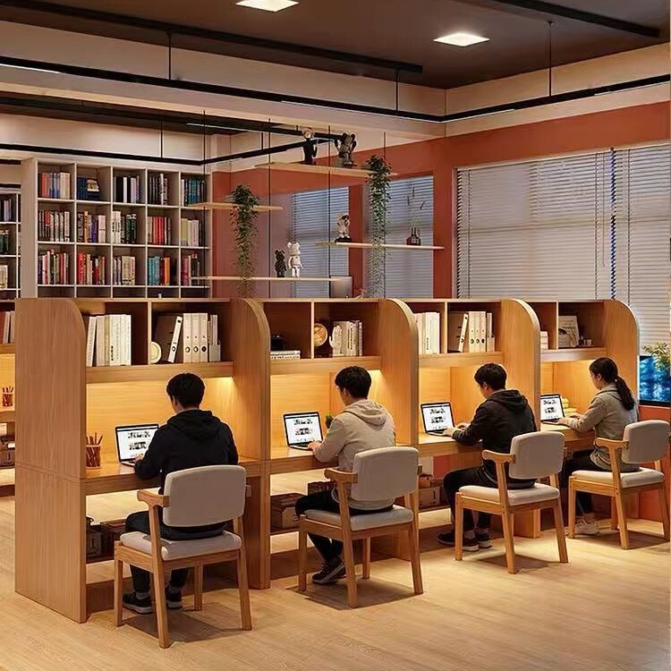 Study Room Desk Single-Person Enclosed Immersive Partition Study Desk University Student Exam Preparation Self-Study Computer Desk