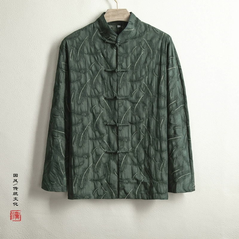 Мужская летняя рубашка в китайском стиле