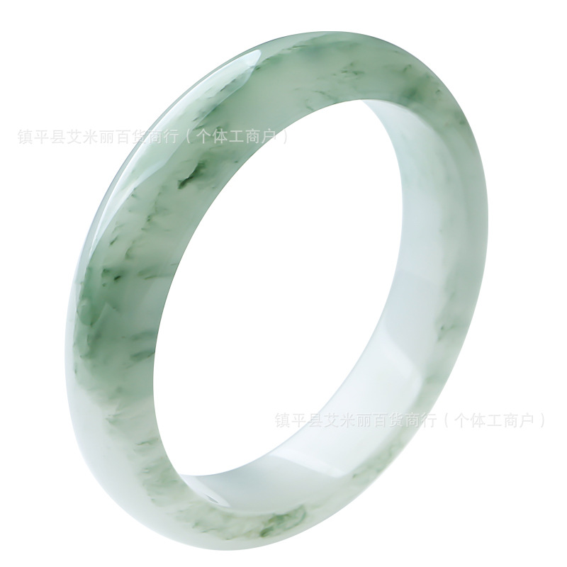 (2개) 신장 톈산 옥 팔찌 얼음 옥 눈 옥 얼음 떠다니는 꽃 천연 옥 팔찌 흰색 달빛 도매 얼음 유형 황금 실크 옥