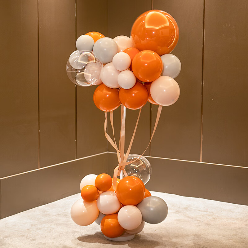 Poste de globo naranja