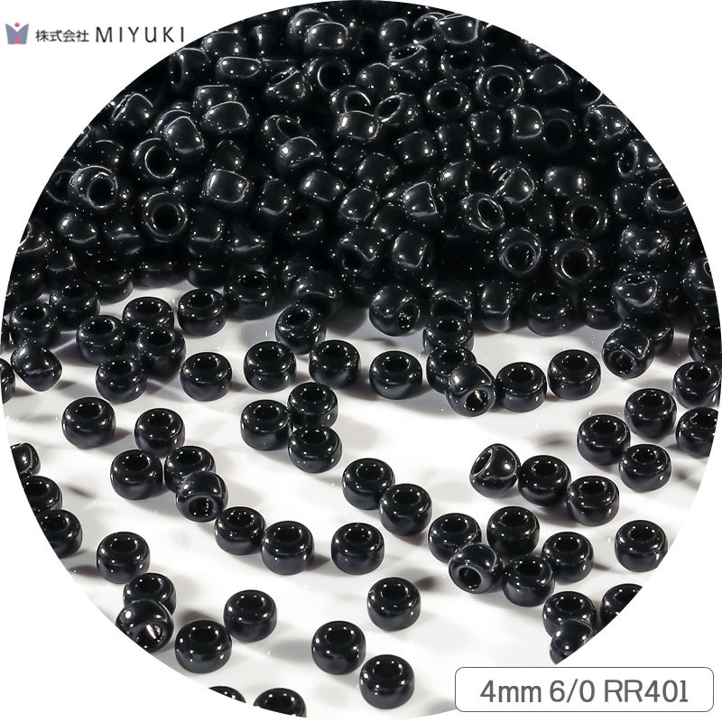 4mm miyuki/rr401 black [5g-72 capsules]