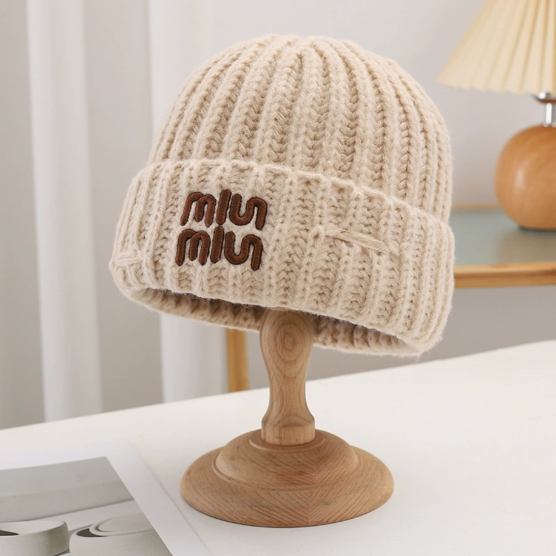 Keep warm windproof woolen knitted hat, Korean style, ear protection, increased thickness