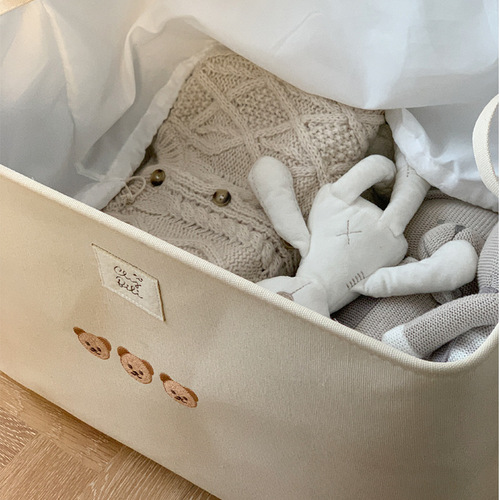 Thickened fabric can be bundled quilt clothes storage basket moving quilt dust bag dormitory home large storage bucket